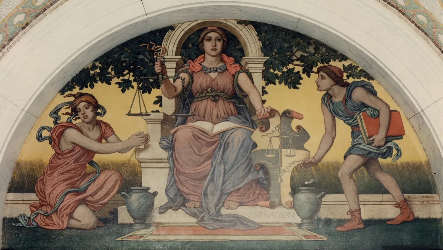 Good Administration Mural Wall Art by Elihu Vedder - High-Resolution Digital Print