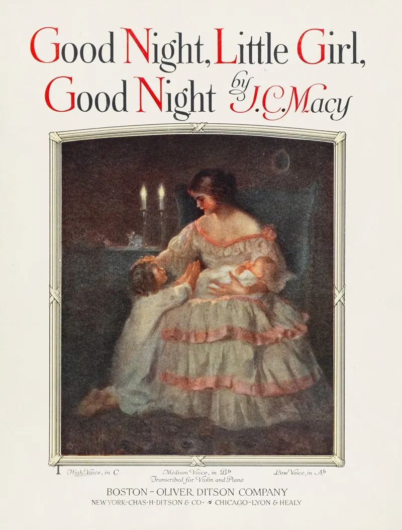 Good Night Little Girl Good Night Wall Art by Anonymous - High-Resolution Digital Print