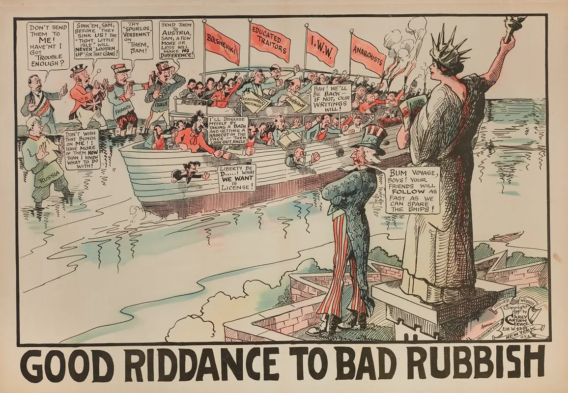 Good Riddance To Bad Rubbish Wall Art by Carey Cartoon Service - High-Resolution Digital Print