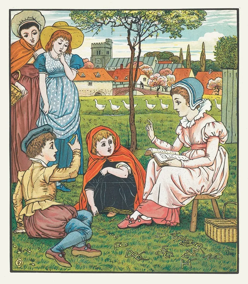 Goody Two Shoes Pl 2 Wall Art by Walter Crane - High-Resolution Digital Print