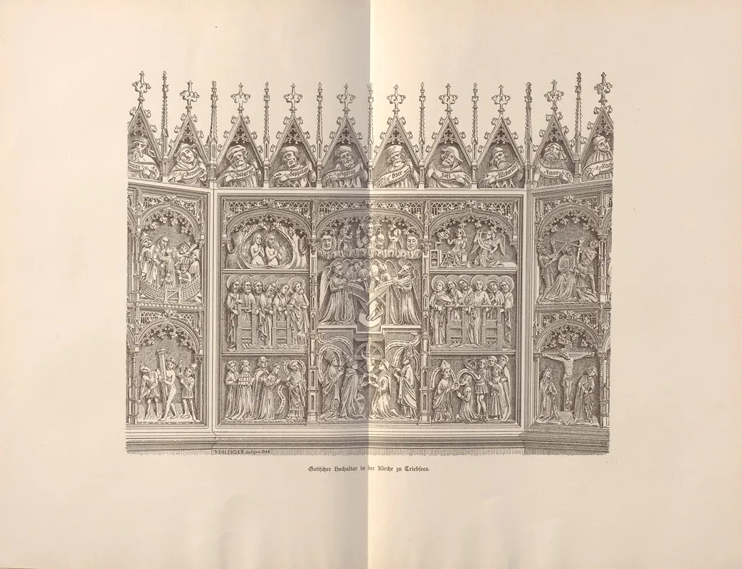 Gotischer Hochaltar In Der Kirche Zu Triebsees Wall Art by Jakob von Falke - High-Resolution Digital Print