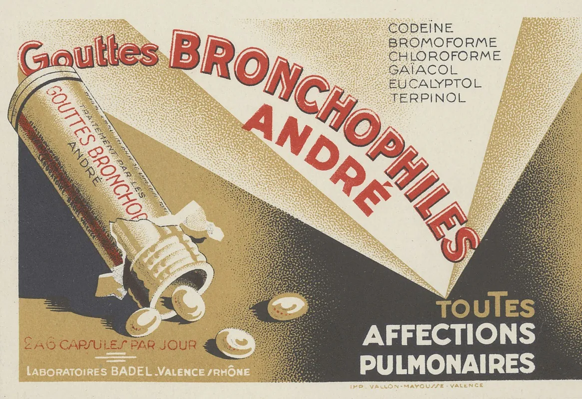Gouttes Bronchophiles Andre Wall Art by Laboratoires Badel - High-Resolution Digital Print