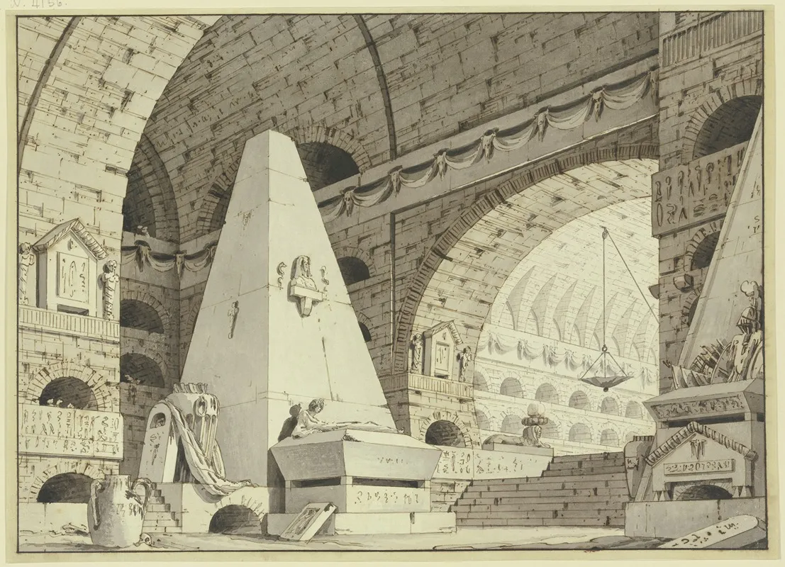 Grabgewolbe Mit Einer Pyramide