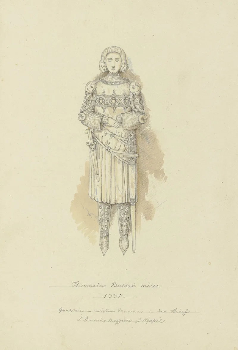 Grabstein Des Thomasius Buldan In Der Basilica Di San Domenico Maggiore In Neapel