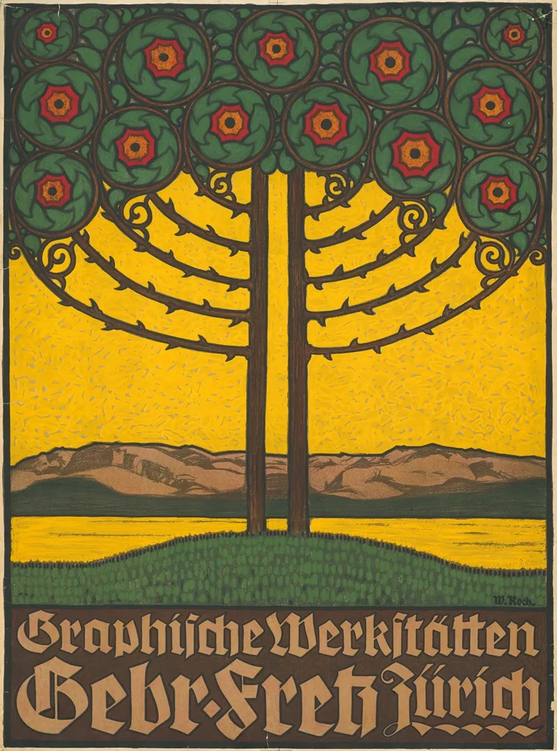 Grafische Werkstatten Gebruder Fretz Zurich Wall Art by Walther Koch - High-Resolution Digital Print