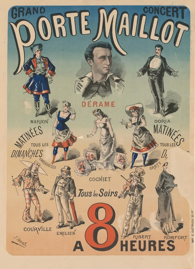 Grand Concert Porte Maillot Wall Art by J. Jonchère - High-Resolution Digital Print
