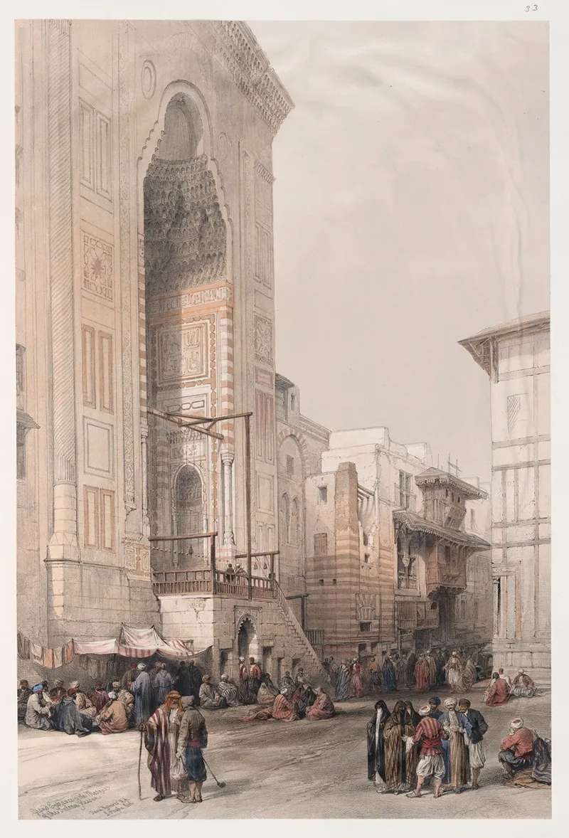 Grand Entrance To The Mosque Of The Sultan Hassan Wall Art by David Roberts - High-Resolution Digital Print