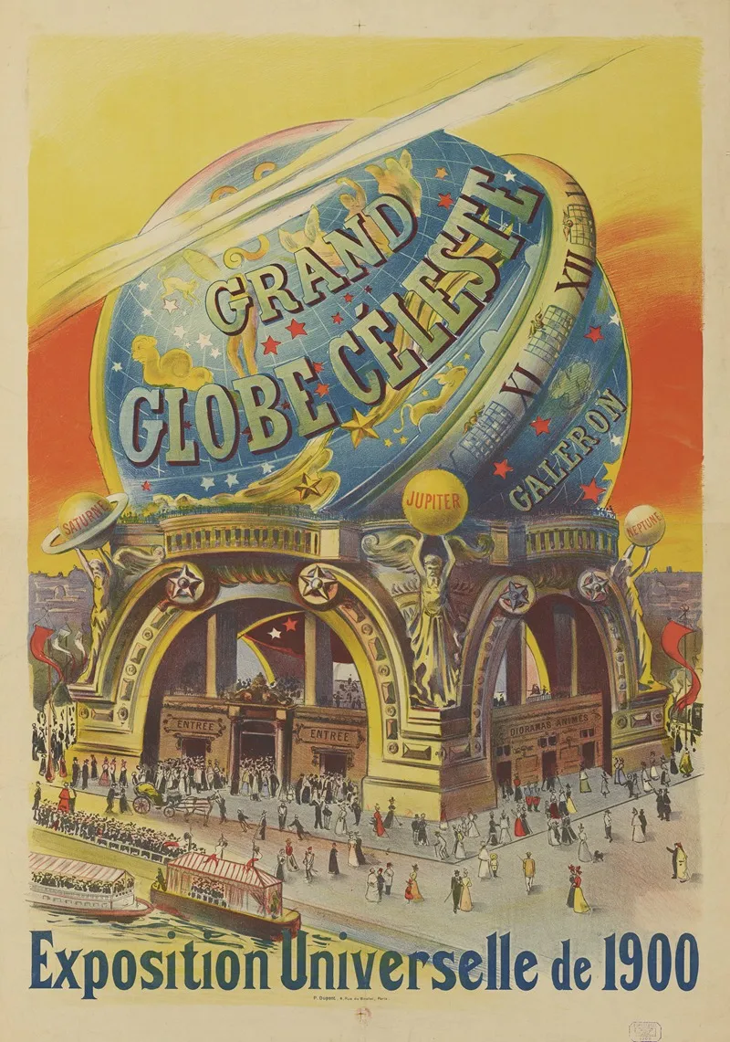 Grand Globe Celeste Exposition Universelle De 1900 Wall Art by Imp. Paul Dupont - High-Resolution Digital Print
