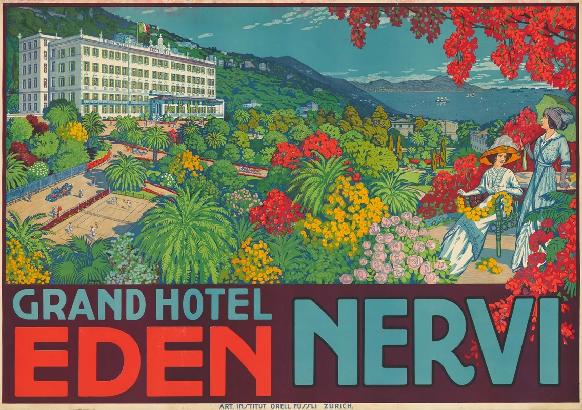 Grand Hotel Eden Nervi Wall Art by Orell Füssli AG - High-Resolution Digital Print