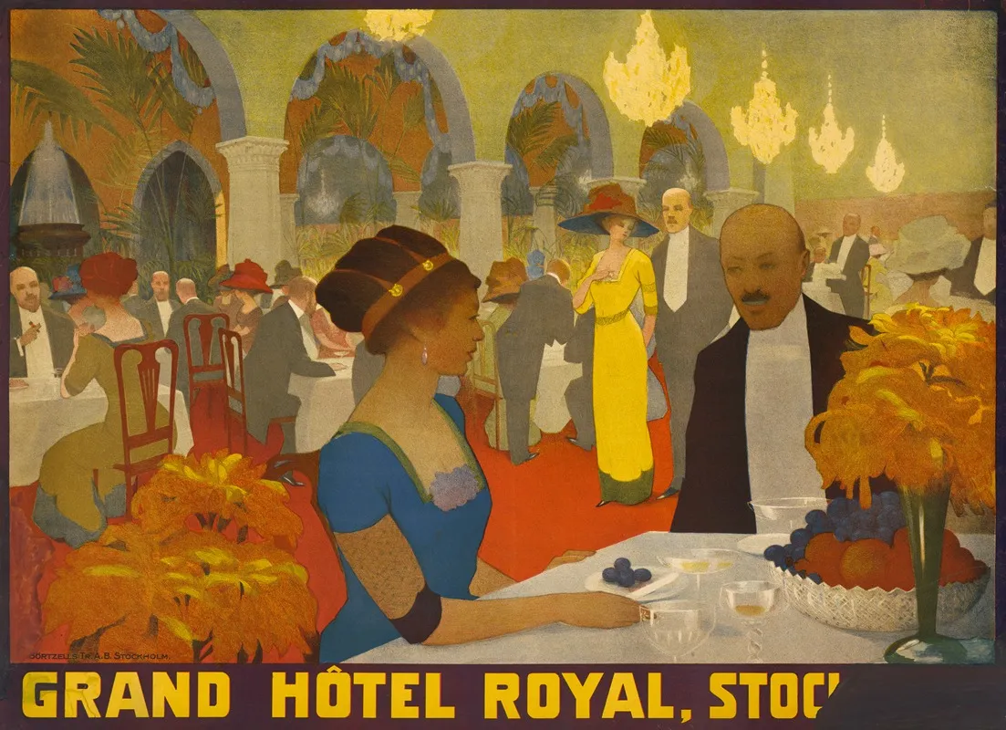 Grand Hotel Royal Stockholm Wall Art by A. Börtzells TR. AB - High-Resolution Digital Print