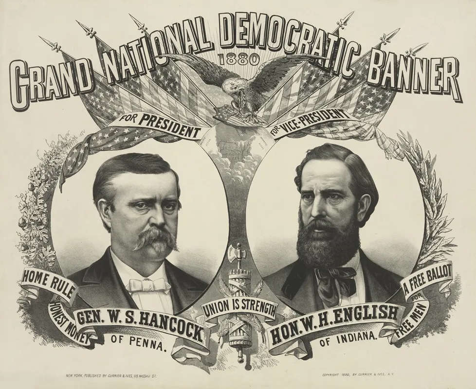 Grand National Democratic Banner 1880