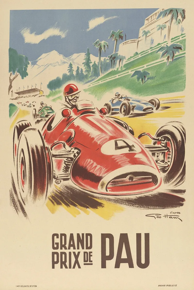 Grand Prix De Pau Wall Art by Georges Hamel - High-Resolution Digital Print