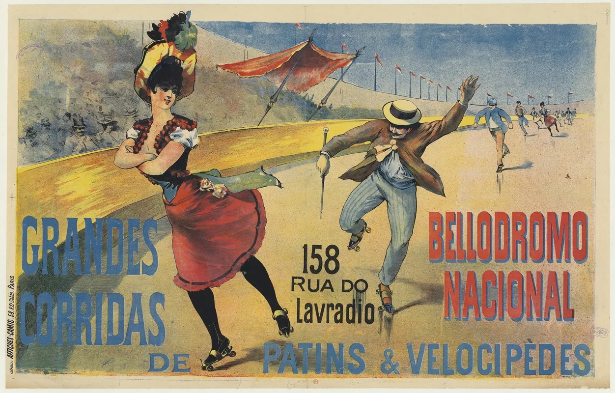 Grandes Corridas De Patins Velocipedes Bellodromo Nacional Wall Art by Imp. Camis - High-Resolution Digital Print