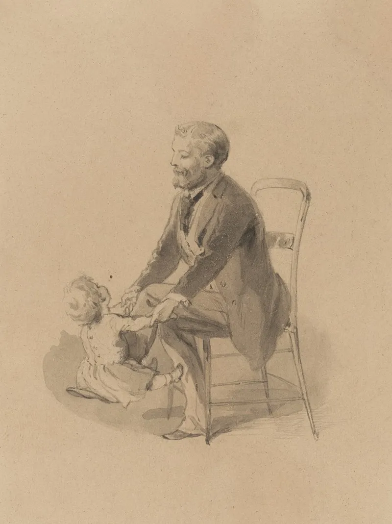 Grandfather And Child 2 Wall Art by Solomon Eytinge - High-Resolution Digital Print