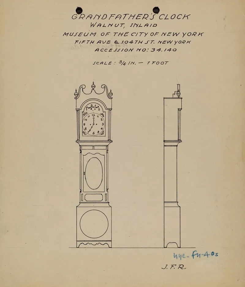 Grandfathers Clock 11 Wall Art by J.F. Rust - High-Resolution Digital Print