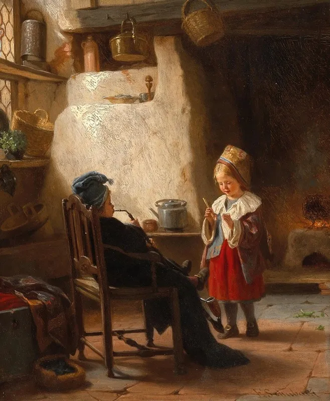 Grandpa And Grandma Wall Art by Emil Gottlieb Schuback - High-Resolution Digital Print