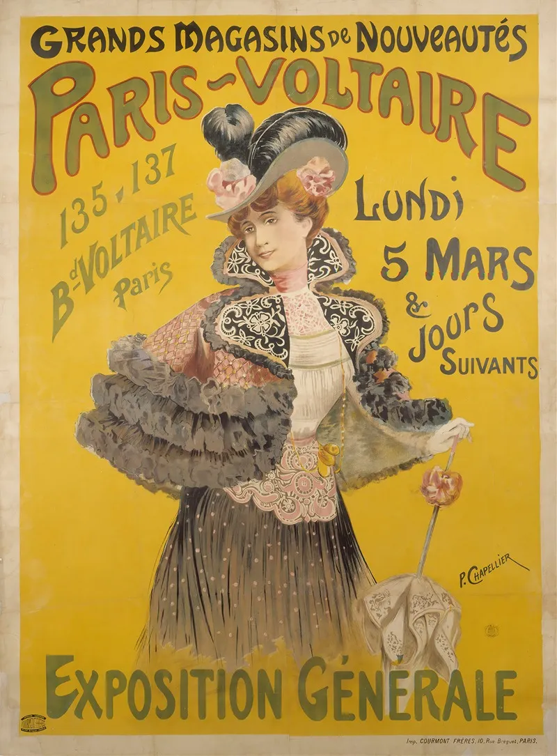 Grands Magasins De Nouveautes Paris Wall Art by Philippe Chapellier - High-Resolution Digital Print