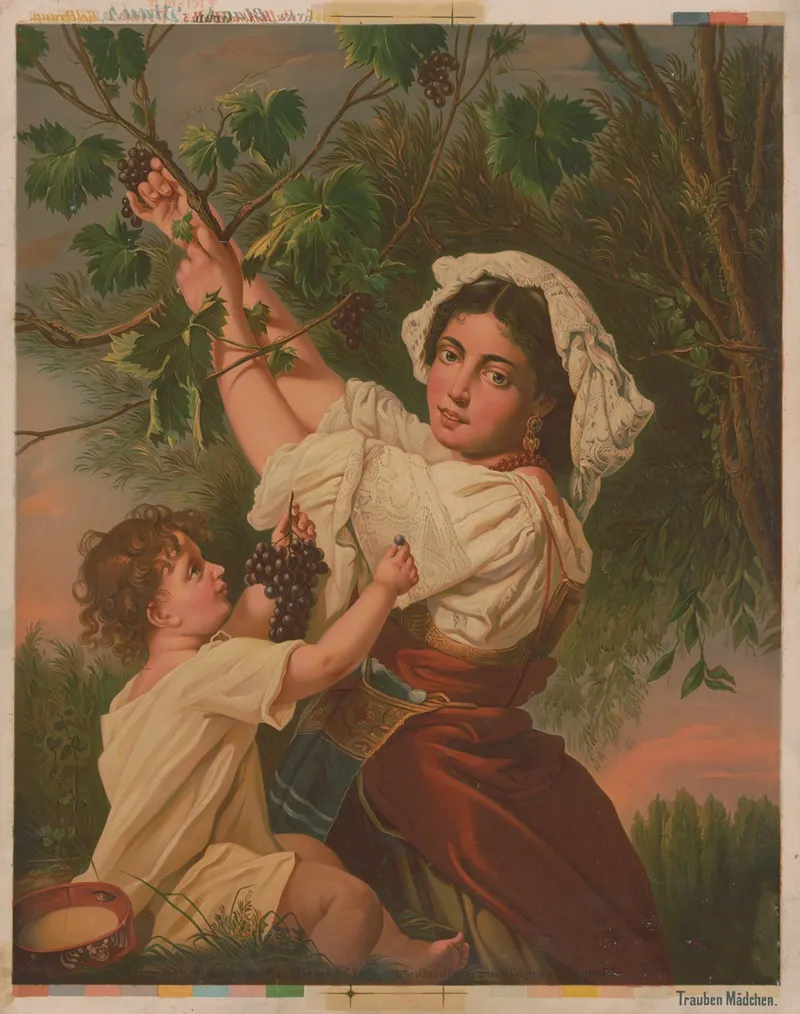 Grape Gatherers Wall Art by A. &amp; C Kaufmann - High-Resolution Digital Print