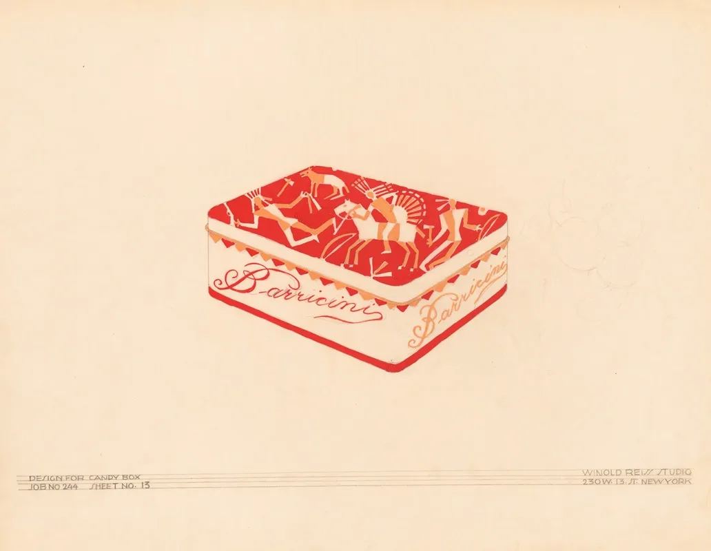 Graphic Design Drawings For Barricini Candy Packages