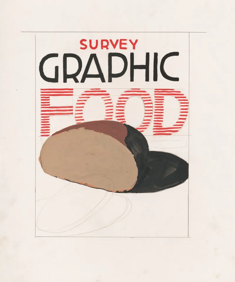 Graphic Design For Cover Of Survey Graphic Magazine Food 2