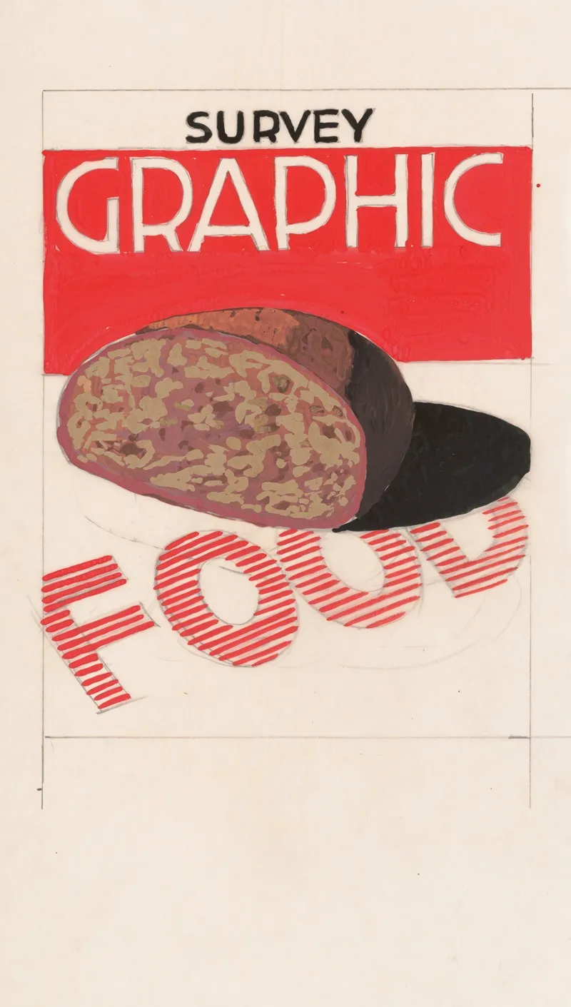Graphic Design For Cover Of Survey Graphic Magazine Food