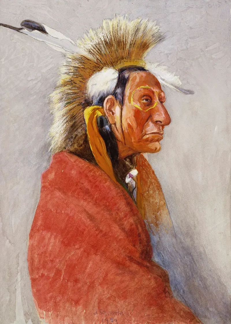Grass Sioux Wall Art by Joseph Scheuerle - High-Resolution Digital Print