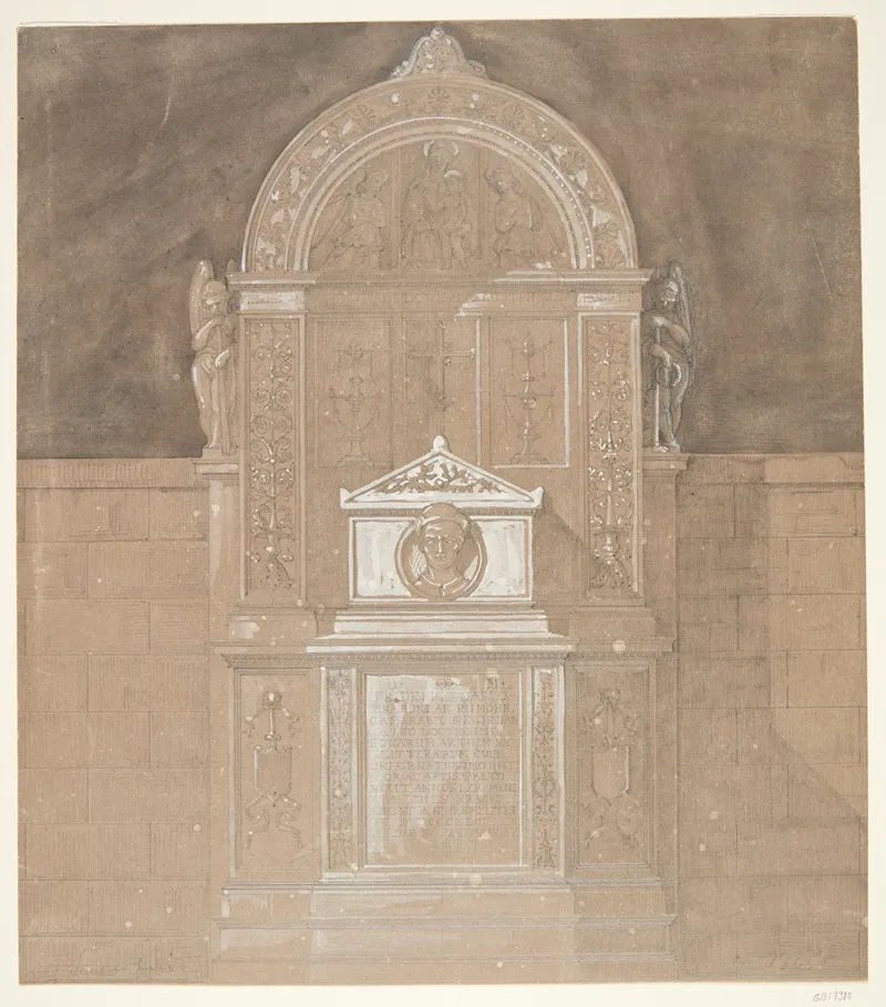 Gravmaele Over Baron C F Von Rumohr 1845 Wall Art by Gottfried Semper - High-Resolution Digital Print
