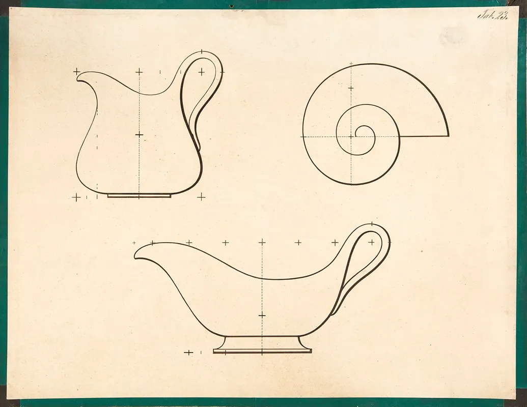 Gravy Boat Dish Snail Shell Wall Art by Henrich Janniche - High-Resolution Digital Print