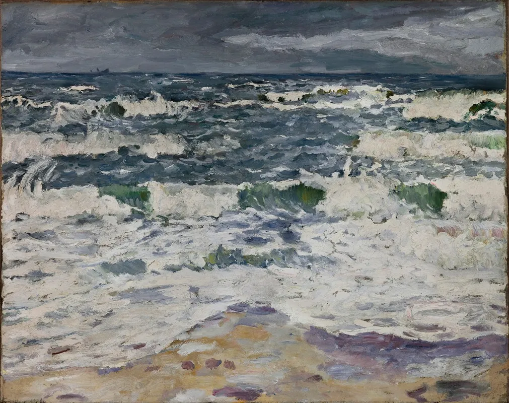 Gray Day At The Sea Wall Art by Max Beckmann - High-Resolution Digital Print