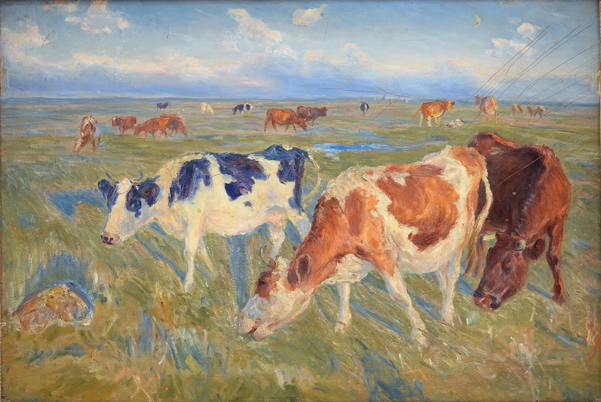 Grazing Cows On The Island Of Saltholm