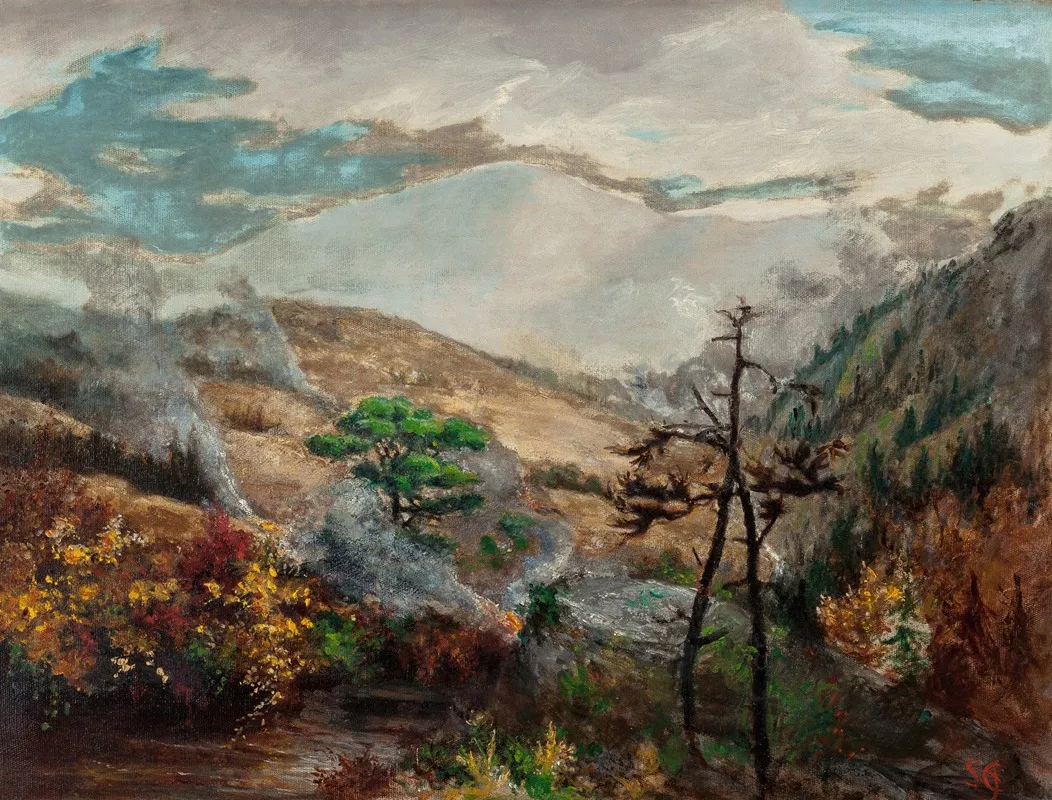Great Smoky Mountains At Waynesville In North Carolina Mountains Wall Art by Sarah Ann Freeman Clarke - High-Resolution Digital Print