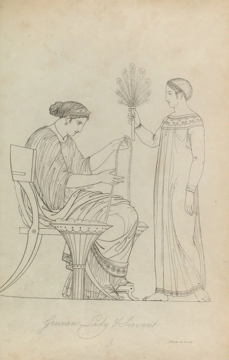Grecian Lady And Servant
