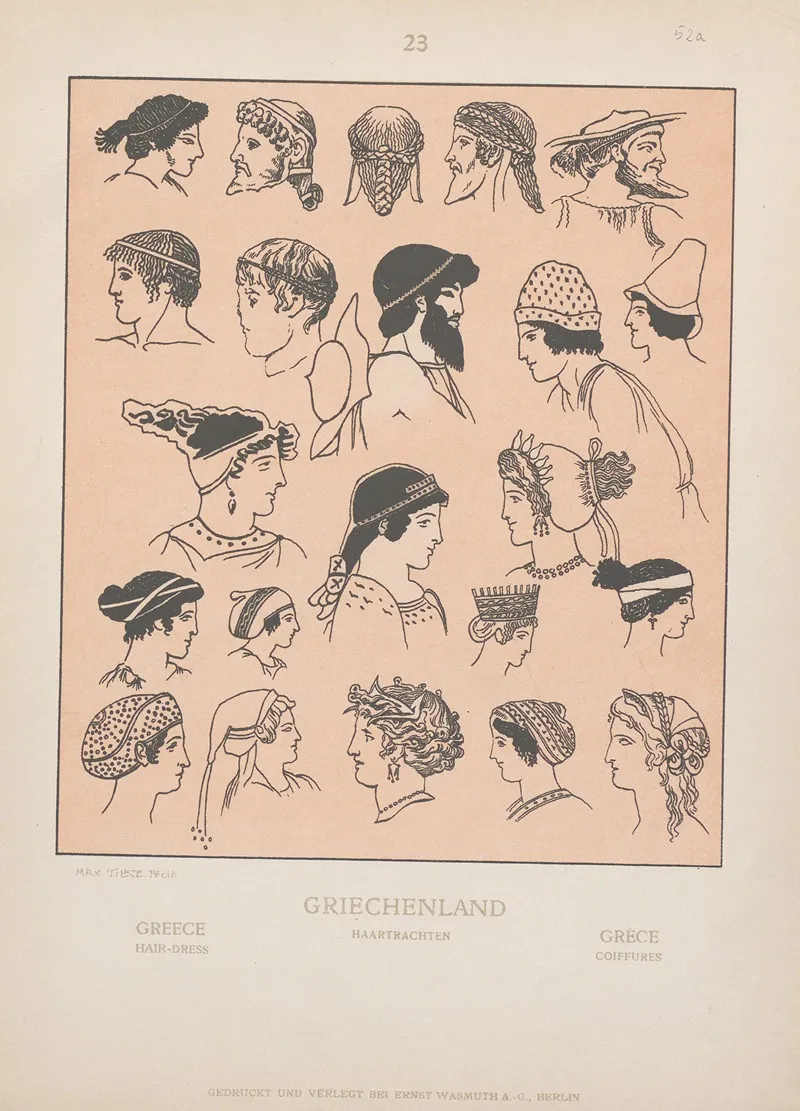 Greece Hair Dress Wall Art by Adolf Rosenberg - High-Resolution Digital Print