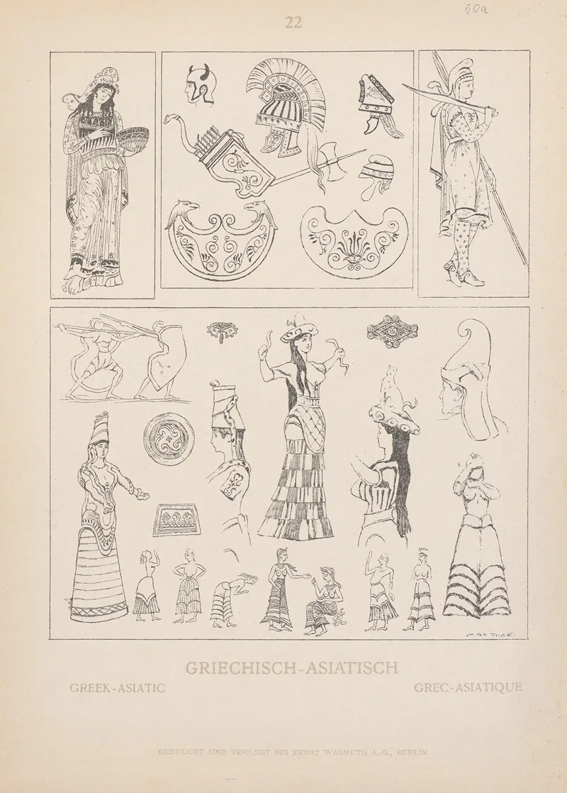 Greek Asiatic Wall Art by Adolf Rosenberg - High-Resolution Digital Print