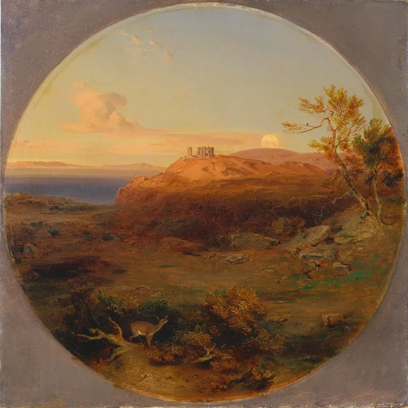 Greek Landscape On The Island Of Aegina Wall Art by Carl Rottmann - High-Resolution Digital Print