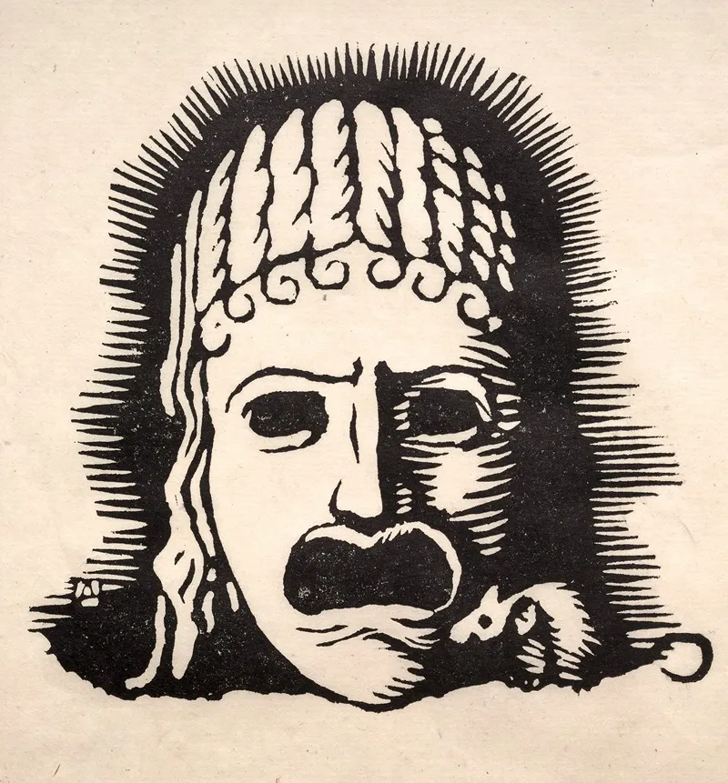 Greek Mask With Mouse Wall Art by Arthur Allen Lewis - High-Resolution Digital Print