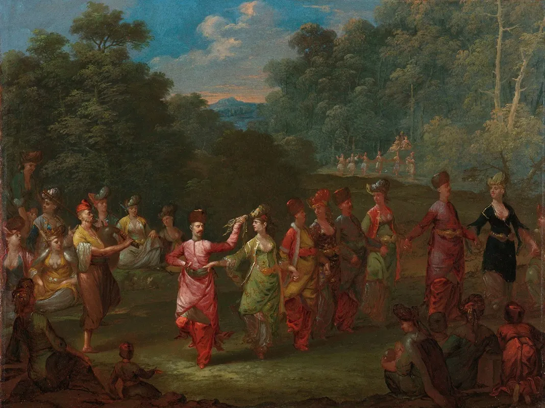 Greek Men And Women Dancing The Khorra 2