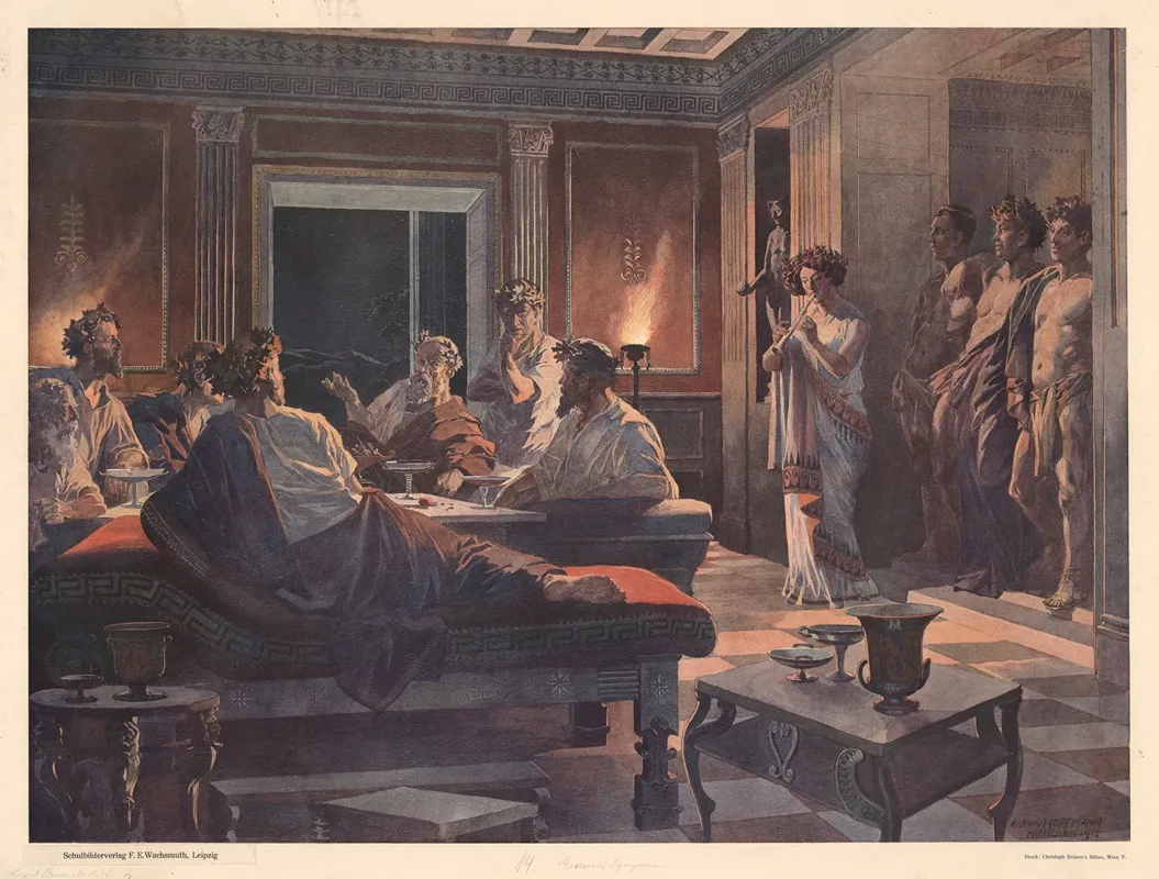 Greek Symposium 2 Wall Art by Anton Hoffmann - High-Resolution Digital Print