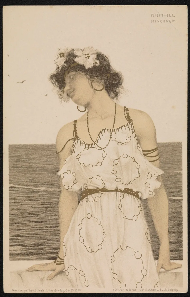 Greek Virgins Wall Art by Raphael Kirchner - High-Resolution Digital Print
