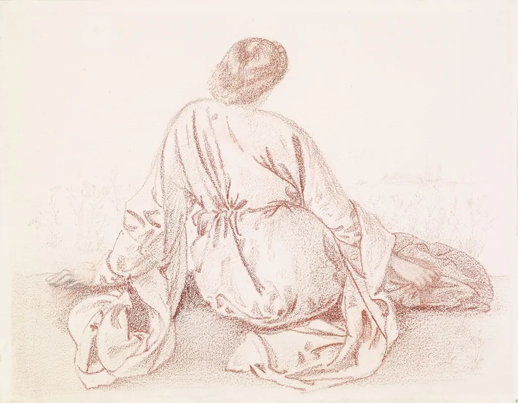 Green Summer Study Of Back Of Seated Girl
