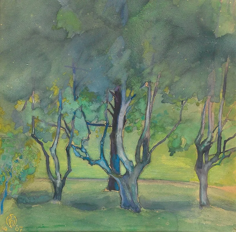 Green Trees Wall Art by Elsa Westfalen - High-Resolution Digital Print