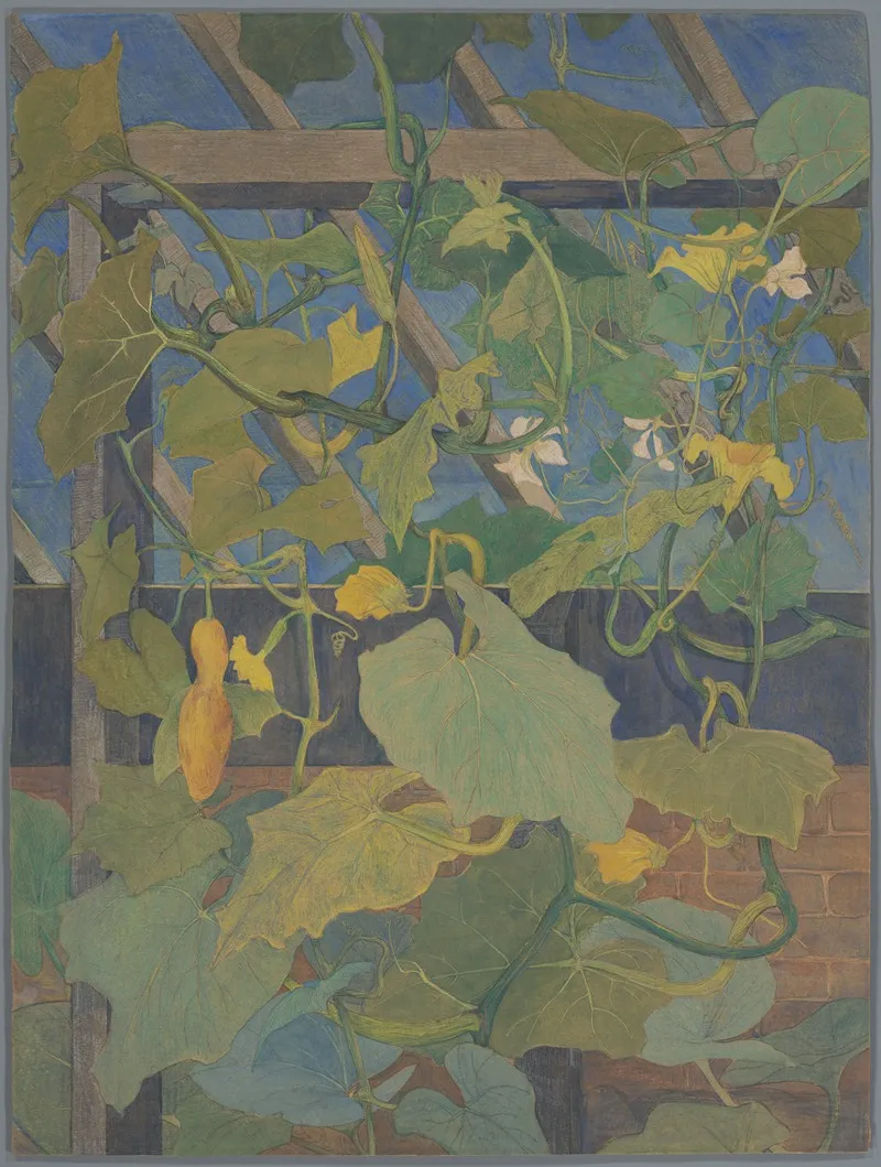 Greenhouse With Ornamental Gourds