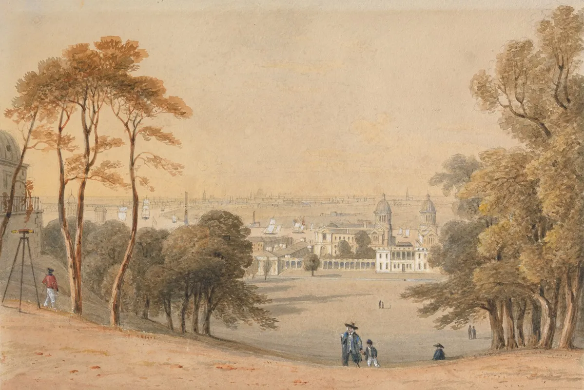 Greenwich London In The Distance Wall Art by F. Norice - High-Resolution Digital Print
