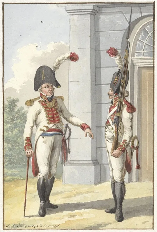 Grenadier Officier En Gemeene Der Lijfgarde Van De Raadpensionaris Der Bataafsche Republiq