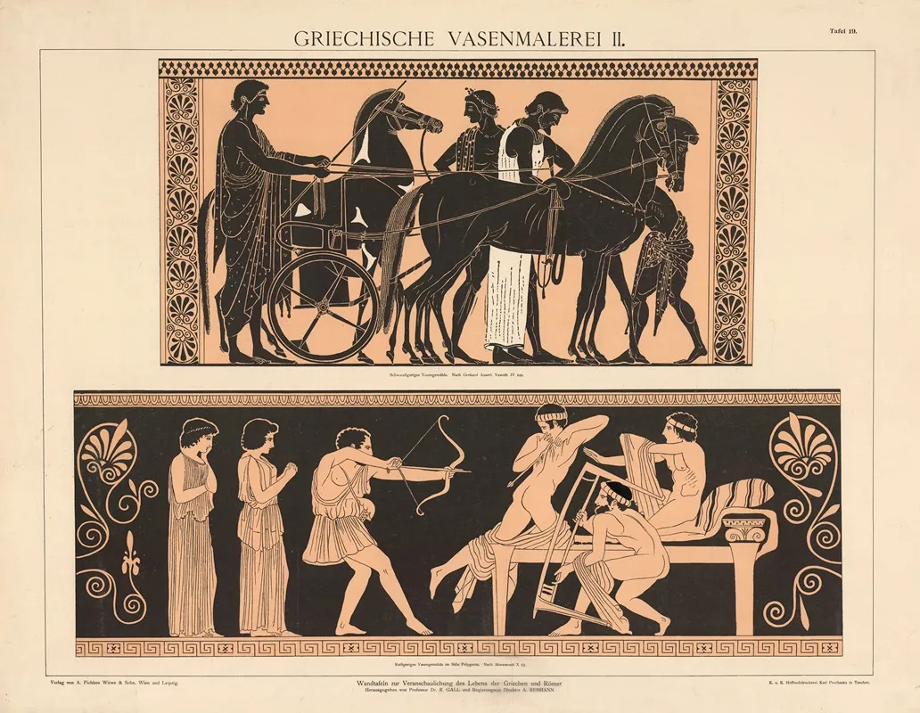Griechische Vasenmalerei Ii Wall Art by A. Pichlers Witwe &amp; Sohn - High-Resolution Digital Print