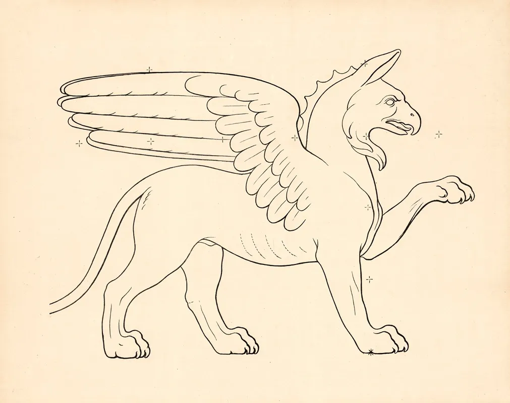 Griffin Wall Art by Carl Ludvig Petersen - High-Resolution Digital Print