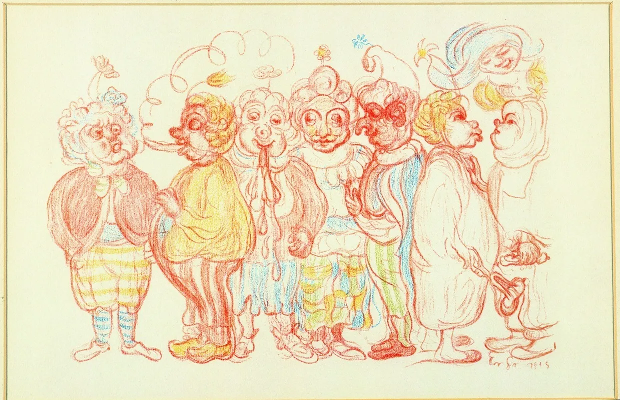 Grimacet Craco Cigaret Wall Art by James Ensor - High-Resolution Digital Print