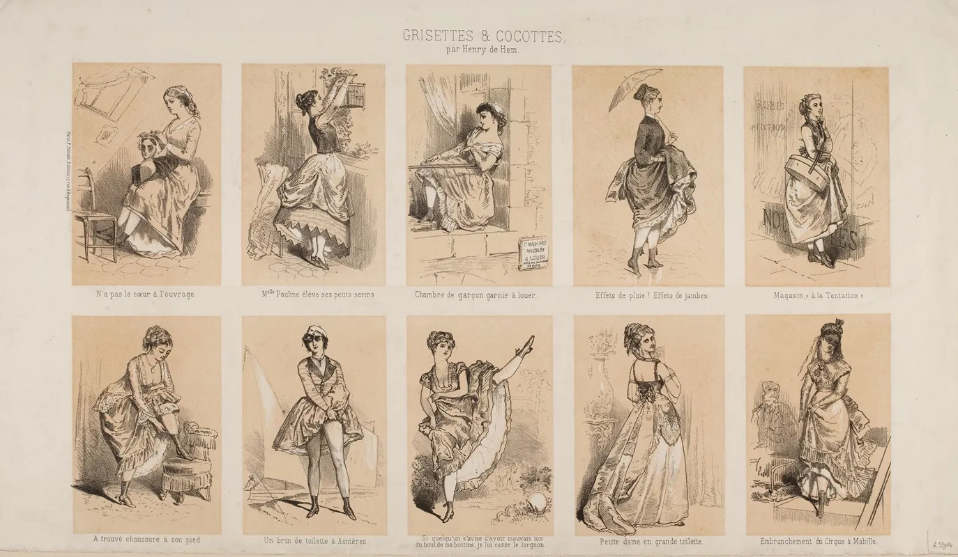 Grisettes Et Cocottes Wall Art by Henry de Hem - High-Resolution Digital Print