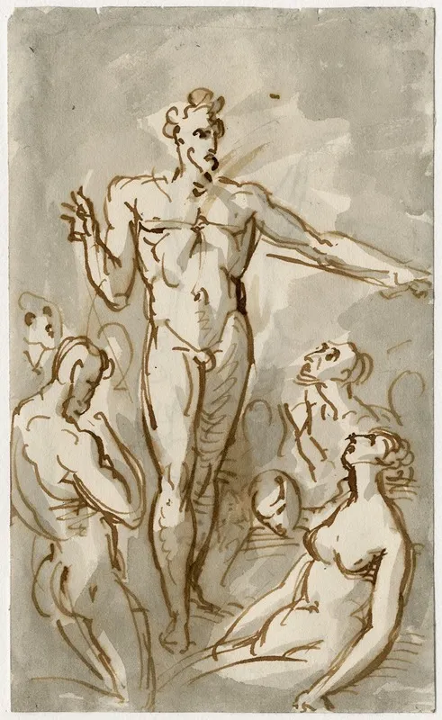 Groep Met Een Centrale Figuur
