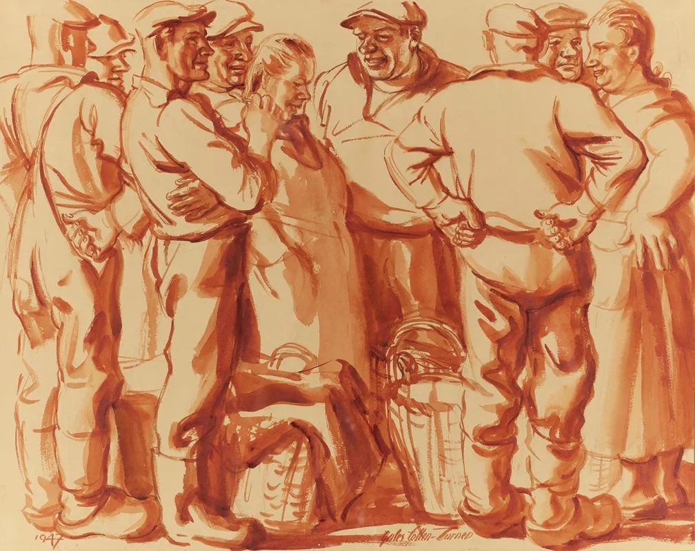Groep Vissers Wall Art by Julius Collen Turner - High-Resolution Digital Print